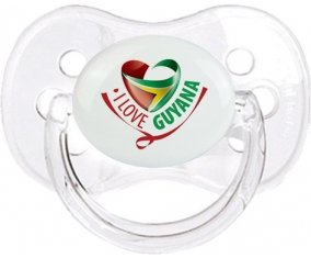 I Love Guyana Tétine Cerise Transparent classique