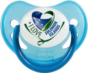 I Love Solomon Islands Tétine Physiologique Bleue phosphorescente