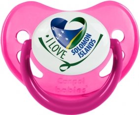 I Love Solomon Islands Tétine Physiologique Rose phosphorescente