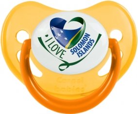 I Love Solomon Islands Tétine Physiologique Jaune phosphorescente