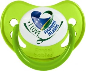 I Love Solomon Islands Tétine Physiologique Vert phosphorescente
