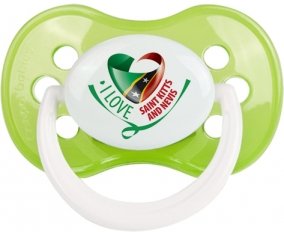 I Love Saint Kitts and Nevis Sucette Anatomique Vert classique