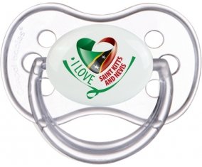I Love Saint Kitts and Nevis Sucette Anatomique Transparente classique