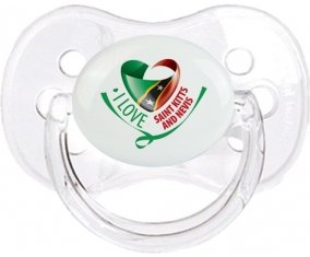 I Love Saint Kitts and Nevis Sucette Cerise Transparent classique