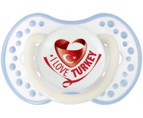 I Love Turkey Sucette LOVI Dynamic Blanc-cyan classique
