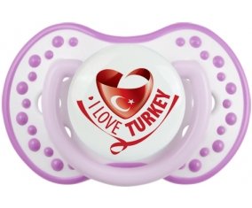 I Love Turkey Sucette LOVI Dynamic Blanc-mauve classique