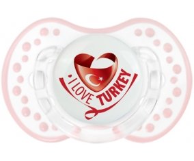 I Love Turkey Sucette LOVI Dynamic Retro-blanc-rose-tendre classique