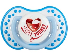 I Love Turkey Sucette LOVI Dynamic Blanc-bleu phosphorescente