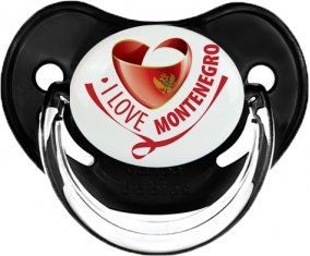 I Love Montenegro Sucette Physiologique Noir classique