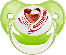 I Love Montenegro Sucette Physiologique Vert classique