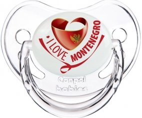 I Love Montenegro Sucette Physiologique Transparent classique