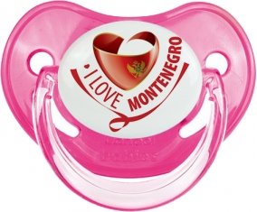 I Love Montenegro Sucette Physiologique Rose classique