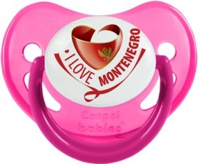 I Love Montenegro Sucette Physiologique Rose phosphorescente