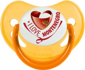 I Love Montenegro Sucette Physiologique Jaune phosphorescente