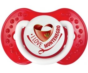 I Love Montenegro Sucette LOVI Dynamic Blanc-rouge classique
