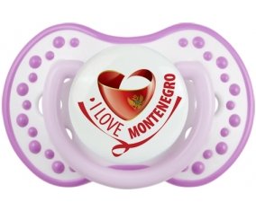 I Love Montenegro Sucette LOVI Dynamic Blanc-mauve classique