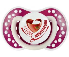 I Love Montenegro Sucette LOVI Dynamic Fuchsia phosphorescente