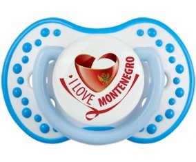 I Love Montenegro Sucette LOVI Dynamic Blanc-bleu phosphorescente