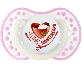 I Love Montenegro Sucette LOVI Dynamic Blanc-rose phosphorescente