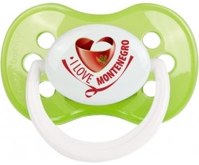 I Love Montenegro Sucette Anatomique Vert classique