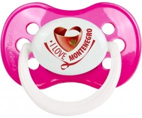 I Love Montenegro Sucette Anatomique Rose foncé classique