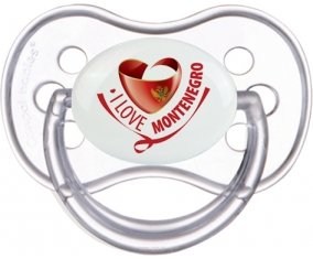 I Love Montenegro Sucette Anatomique Transparente classique