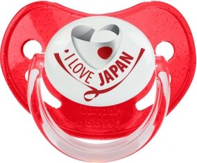 I Love Japan Tétine Physiologique Rouge à paillette