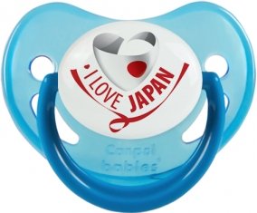 I Love Japan Tétine Physiologique Bleue phosphorescente