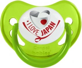I Love Japan Tétine Physiologique Vert phosphorescente