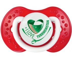 I Love Turkmenistan Tétine LOVI Dynamic Blanc-rouge classique