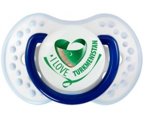 I Love Turkmenistan Tétine LOVI Dynamic Marine-blanc-bleu classique
