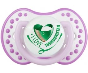 I Love Turkmenistan Tétine LOVI Dynamic Blanc-mauve classique
