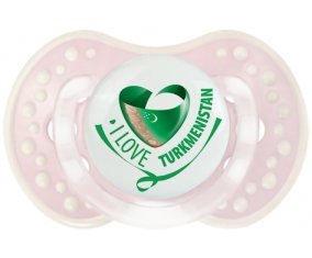 I Love Turkmenistan Tétine LOVI Dynamic Retro-rose-tendre classique