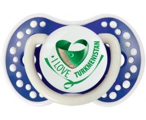 I Love Turkmenistan Tétine LOVI Dynamic Bleu-marine phosphorescente