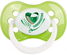 I Love Turkmenistan Sucette Anatomique Vert classique