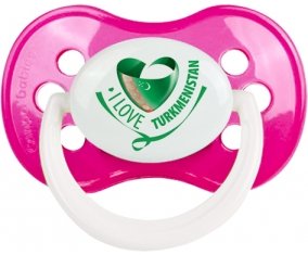 I Love Turkmenistan Sucette Anatomique Rose foncé classique