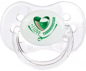 I Love Turkmenistan Sucette Cerise Transparent classique