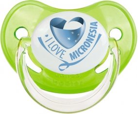 I Love Micronesia Sucette Physiologique Vert classique