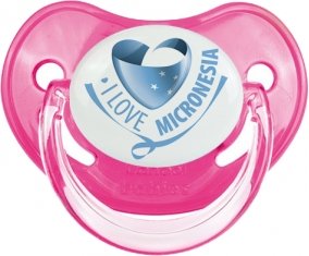 I Love Micronesia Sucette Physiologique Rose classique