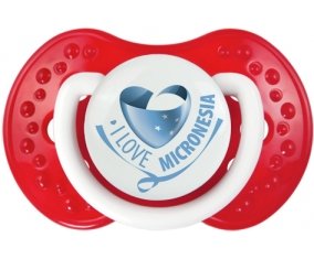 I Love Micronesia Sucette LOVI Dynamic Blanc-rouge classique