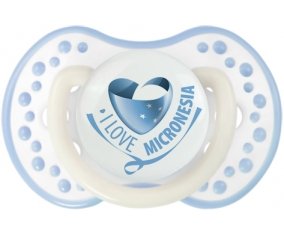 I Love Micronesia Sucette LOVI Dynamic Blanc-cyan classique