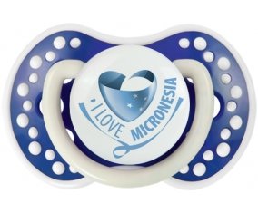 I Love Micronesia Sucette LOVI Dynamic Bleu-marine phosphorescente