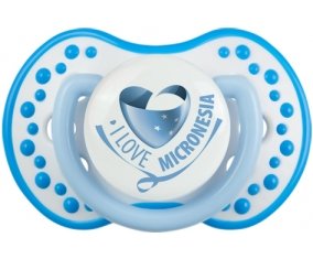 I Love Micronesia Sucette LOVI Dynamic Blanc-bleu phosphorescente