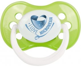 I Love Micronesia Tétine Anatomique Vert classique