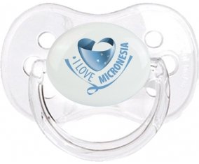 I Love Micronesia Sucette Cerise Transparent classique