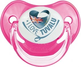 I Love Tuvalu Sucette Physiologique Rose classique