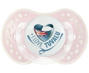 I Love Tuvalu Sucette LOVI Dynamic Retro-rose-tendre classique