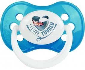 I Love Tuvalu Sucette Anatomique Cyan classique