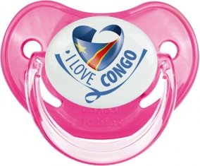 I Love République démocratique du Congo Tétine Physiologique Rose classique