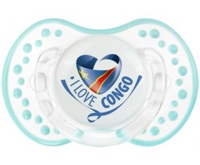 I Love République démocratique du Congo Sucete LOVI Dynamic Retro-blanc-lagon classique